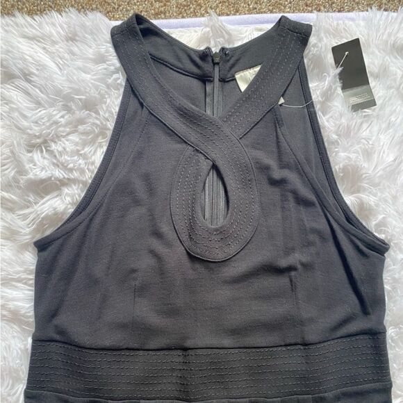 Ann Taylor Loft Dress Sleeveless Black Stretchy Flowy Women’s Size 2 NEW - Picture 2 of 10